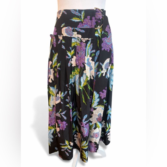 DIANE VON FURSTENBERG WOMEN'S LONG PRINTED WRAP SKIRT SIZE 0 - Picture 2 of 10